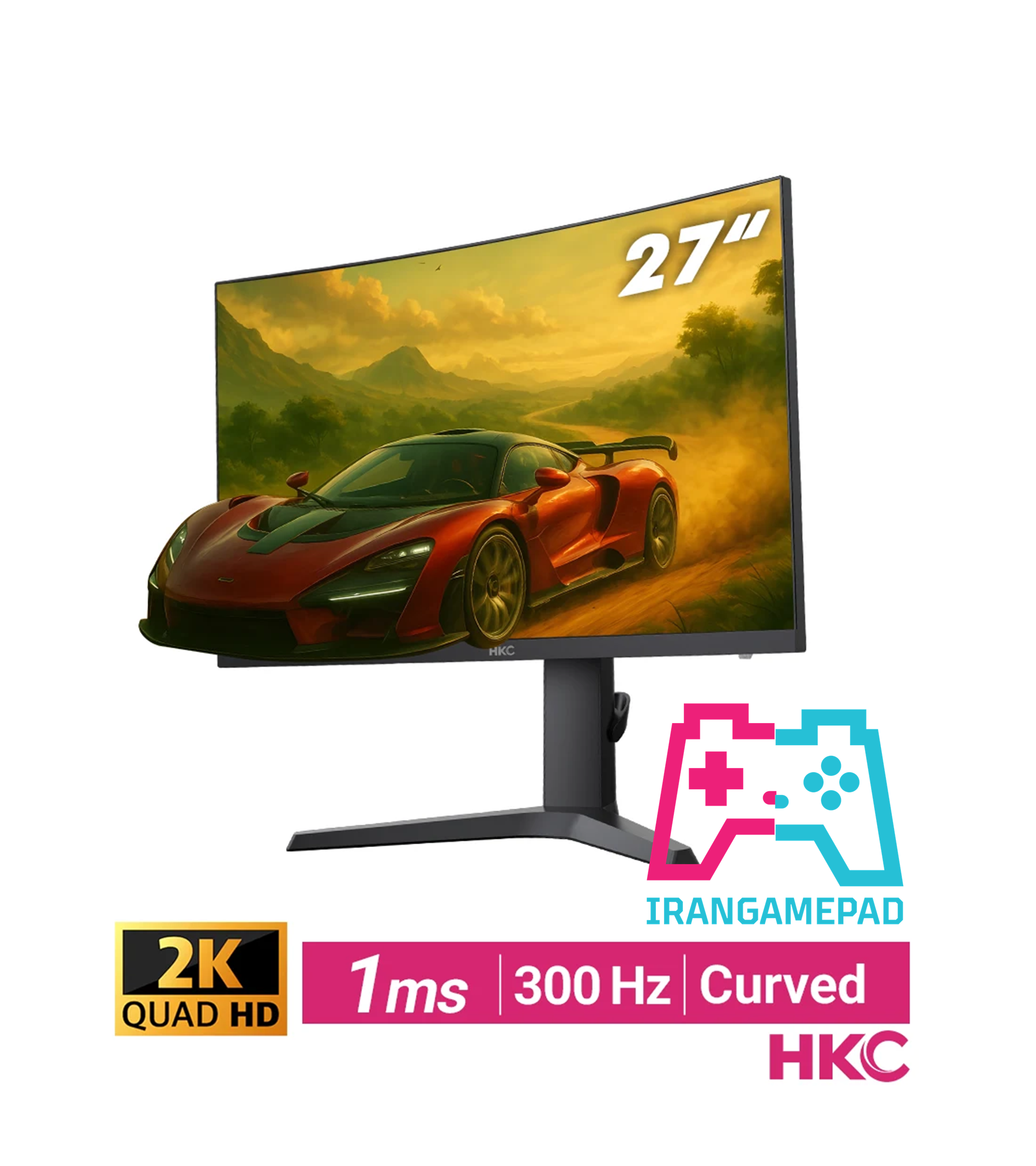 HKC MG27H18Q300 RGB 27 inch QHD Curved Gaming Monitor