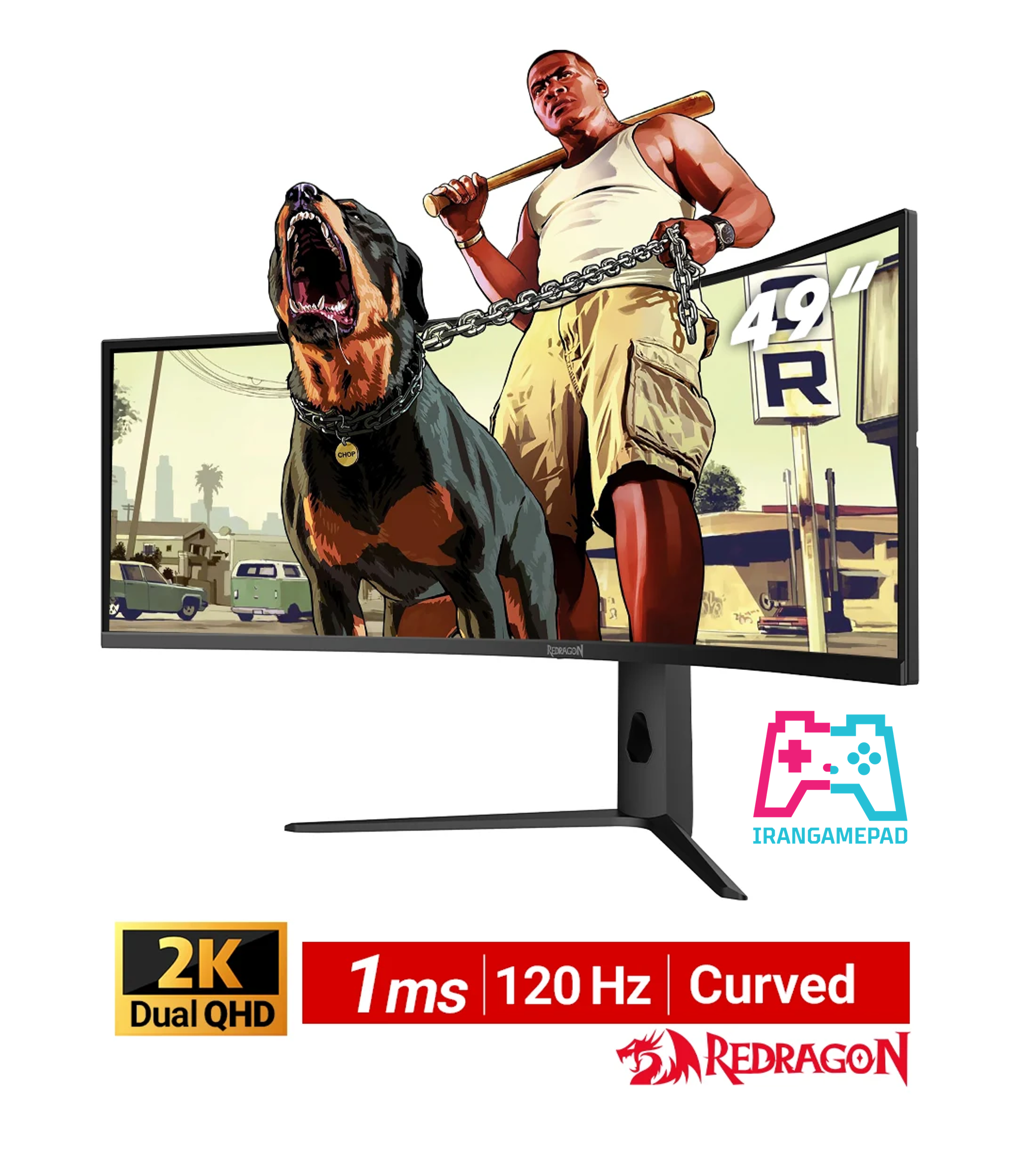 Redragon GMQ4966RMC 49 inch DQHD Curved Gaming Monitor
