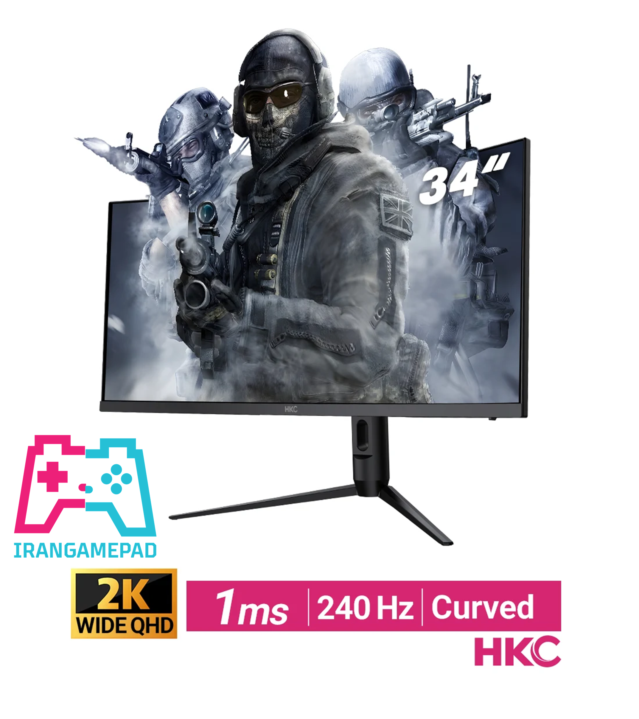 HKC MG34H18Q240 RGB 34 inch WQHD Curved Gaming Monitor