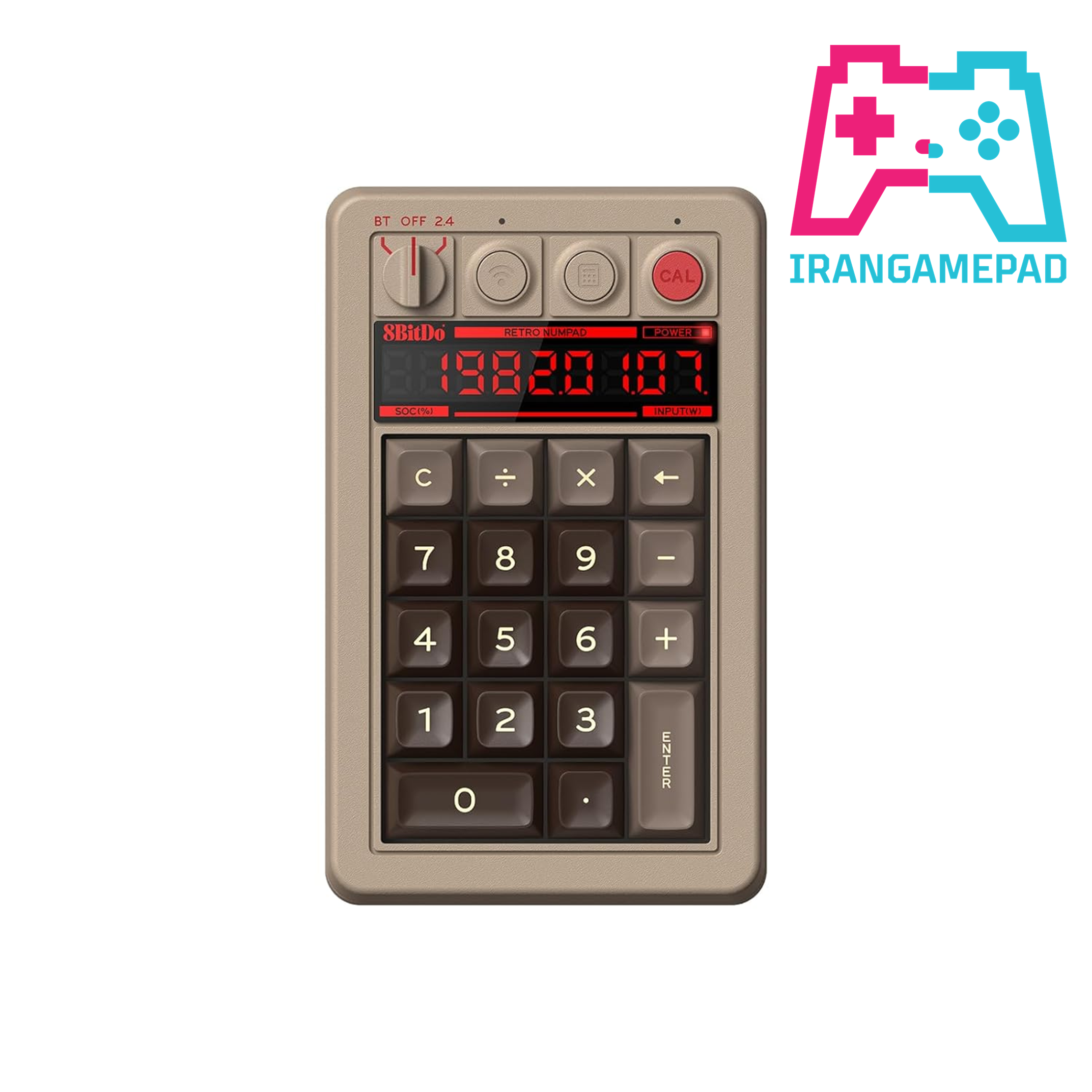 نام پد 8بیتدو مدل رترو 18 سی 64 ادیشن - 8BitDo Retro 18 Numpad C64 Edition