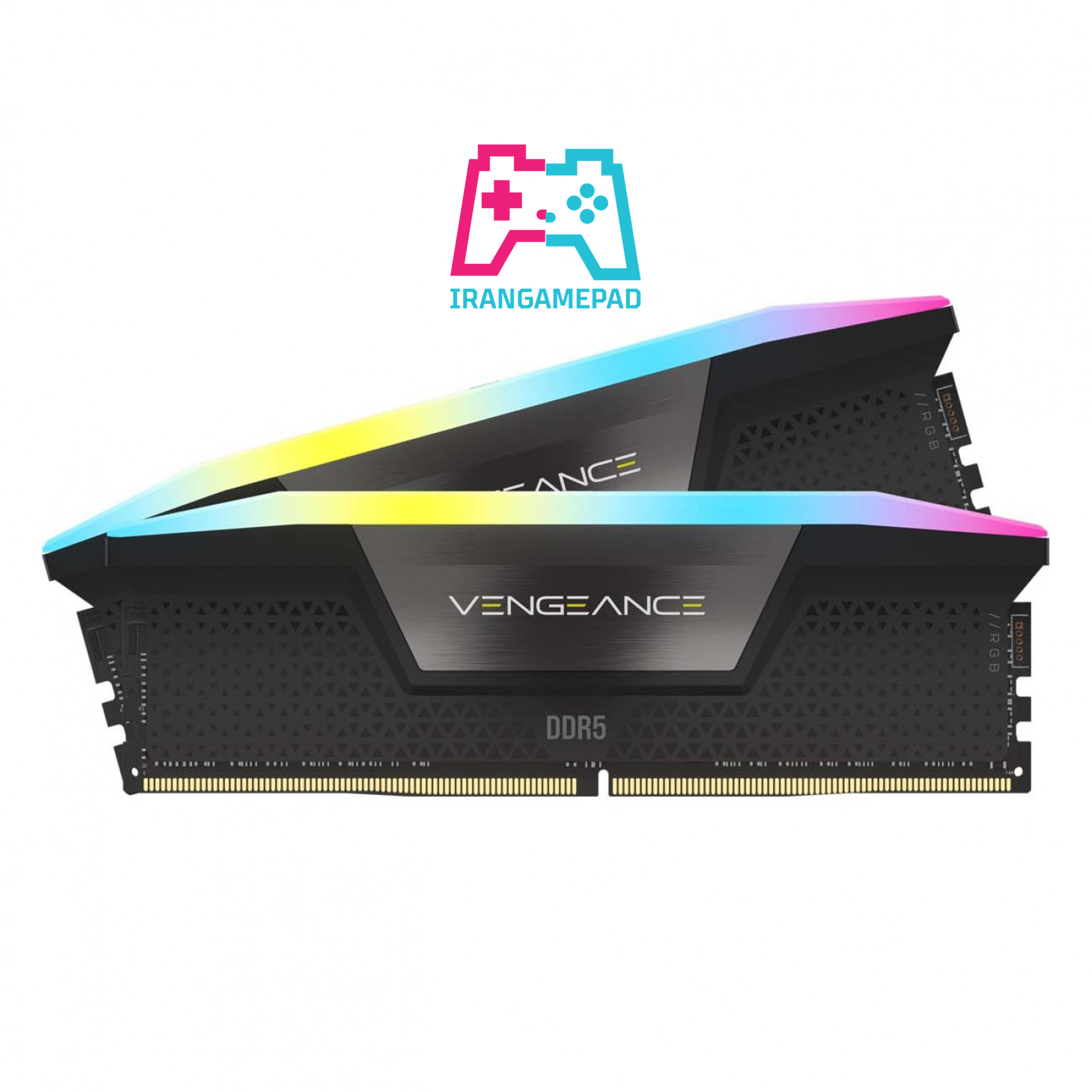 رم Corsair Vengeance RGB DDR5 32GB Dual 5200MHz CL40 - Black