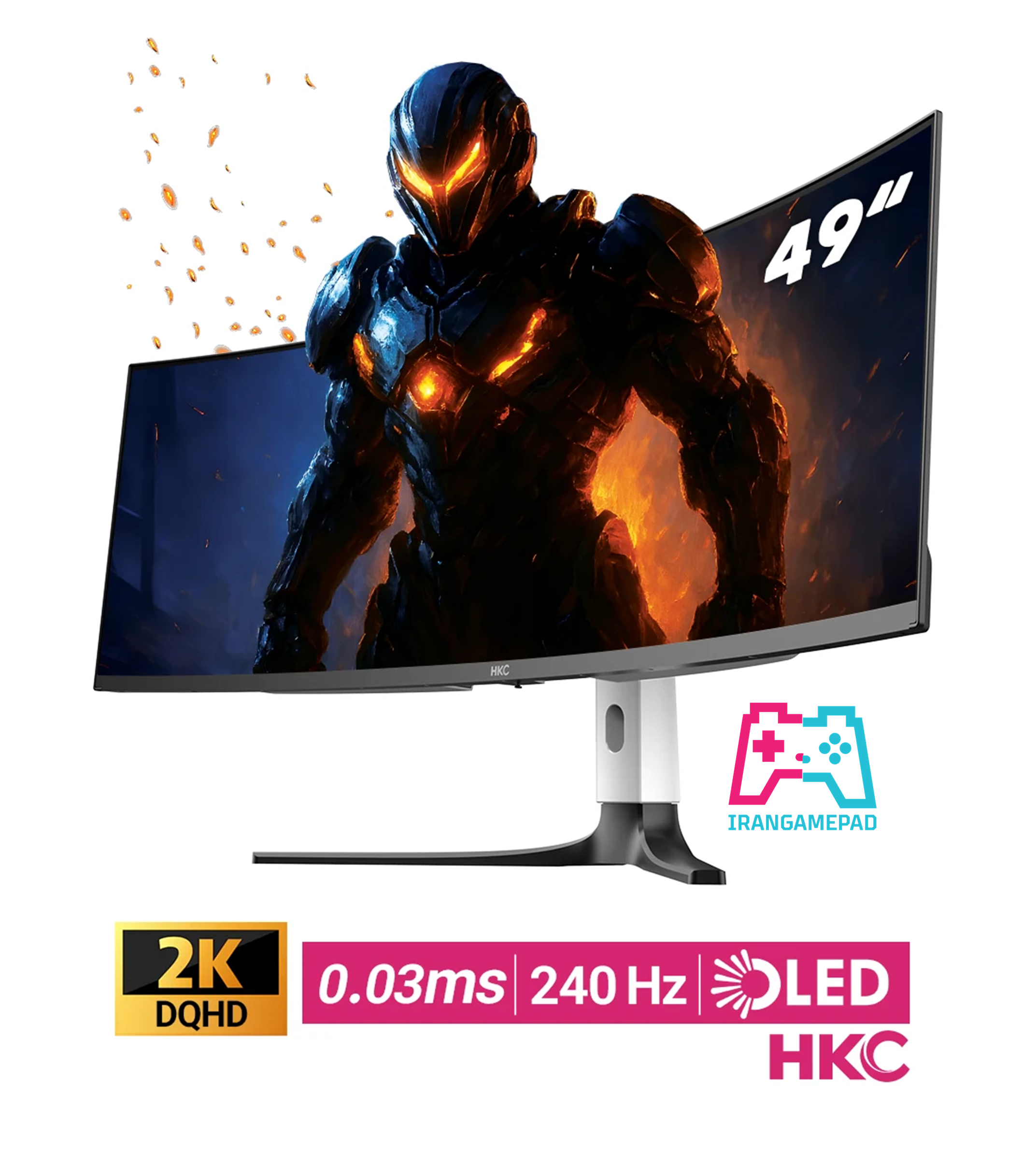 HKC MG49P2U RGB 49 inch DQHD Curved Gaming Monitor