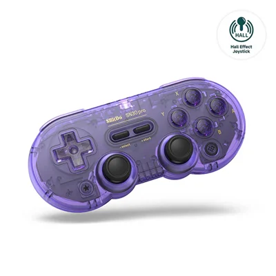 گیم پد بلوتوثی 8BitDo - مدل transparent purple - SN30 Pro